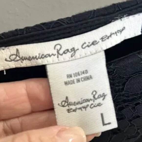 NWT American Rag Black Lace Long Sleeve Dress - Picture 5 of 9